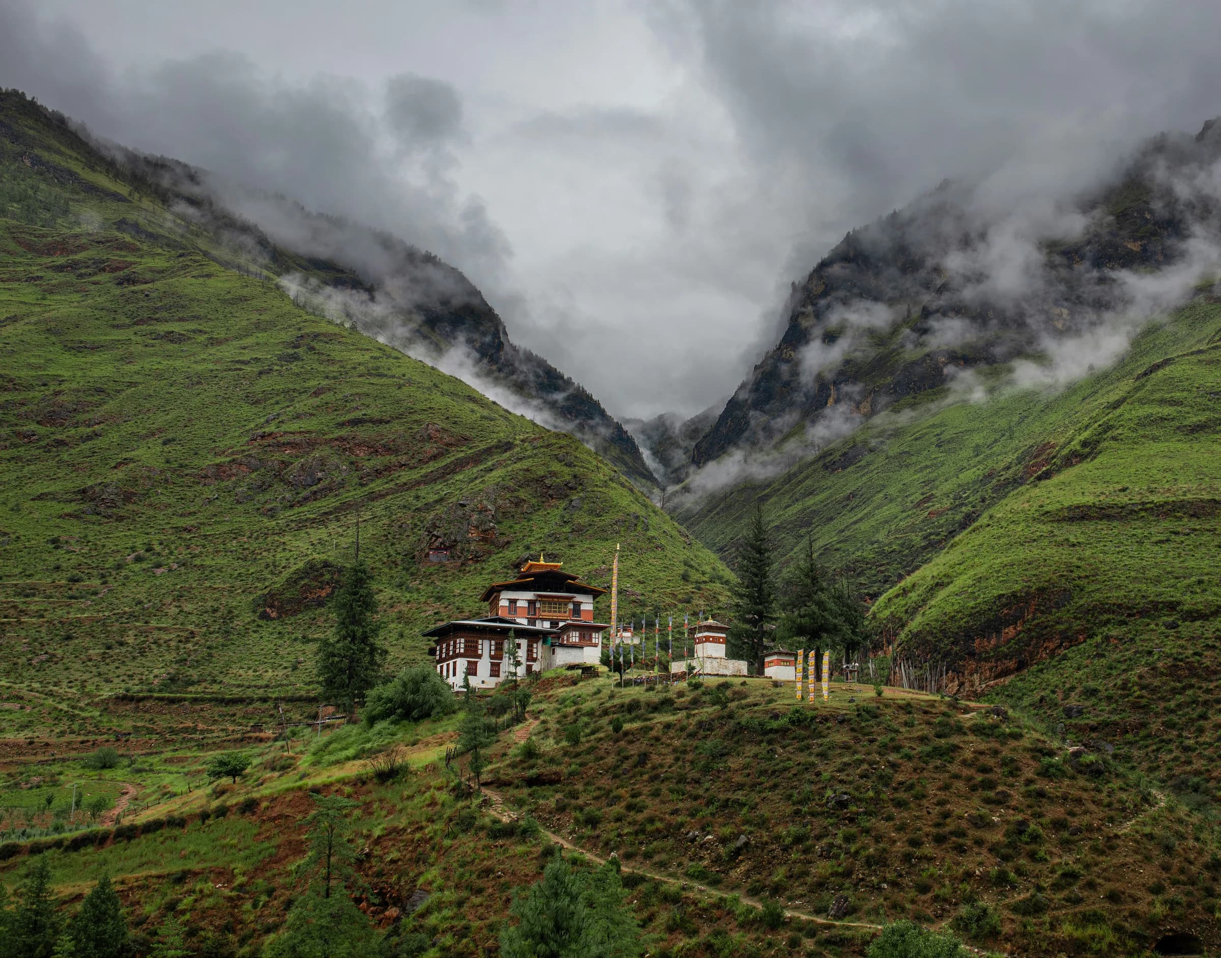High country between the Paro and Thimphu valleys, Bhutan